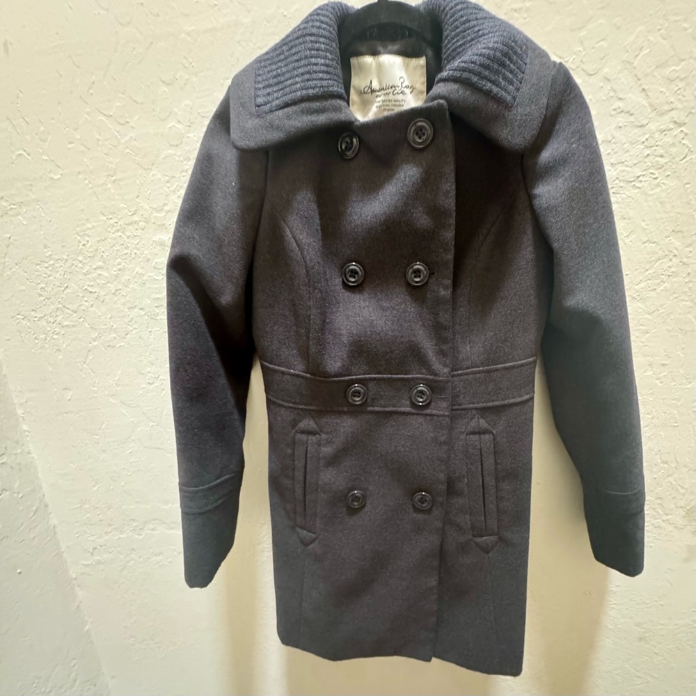 American Rag Gray Pea Coat Size Small